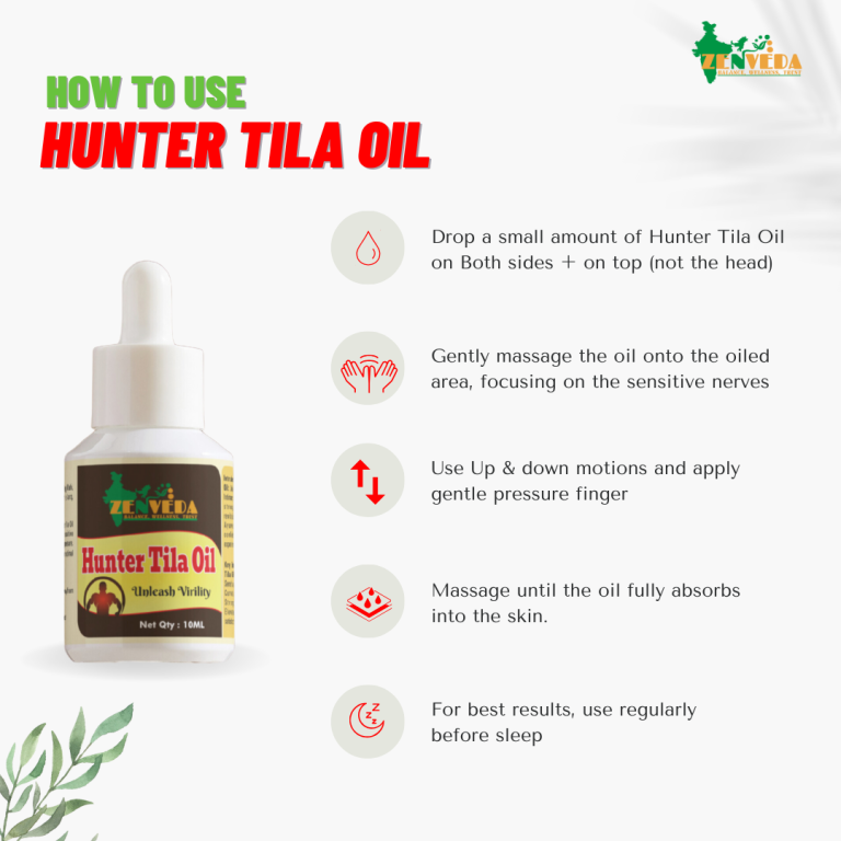 Direction For Use of Hunter Tila Oil