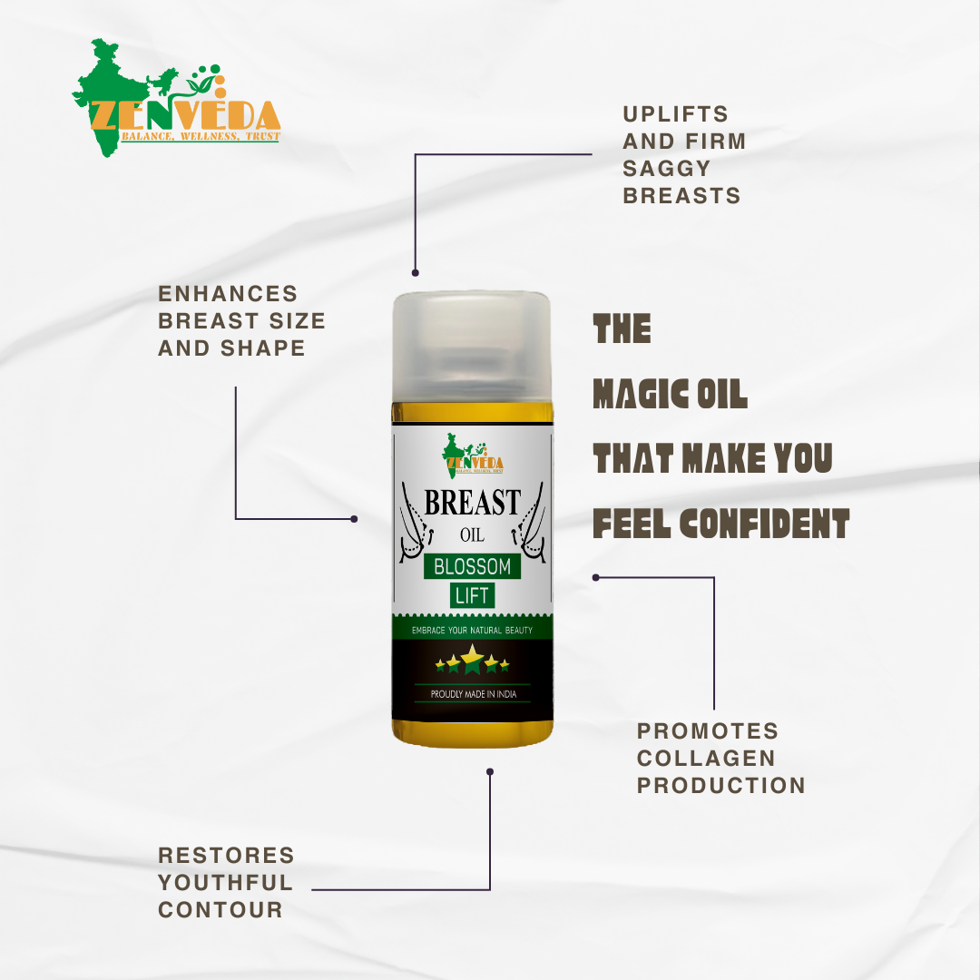 Zen veda blossom lift breast massage oil