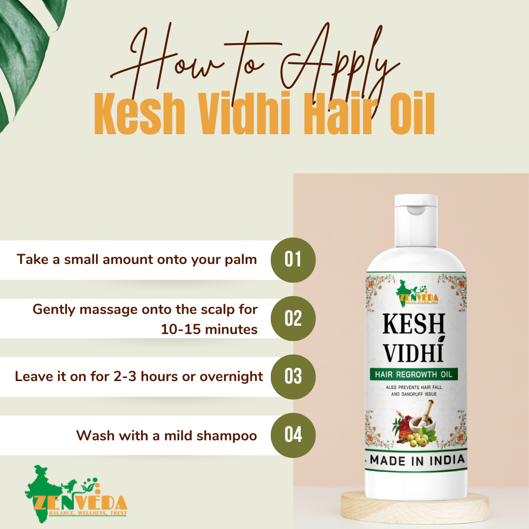 zen veda kesh vidhi regrowth hair oil how to apply